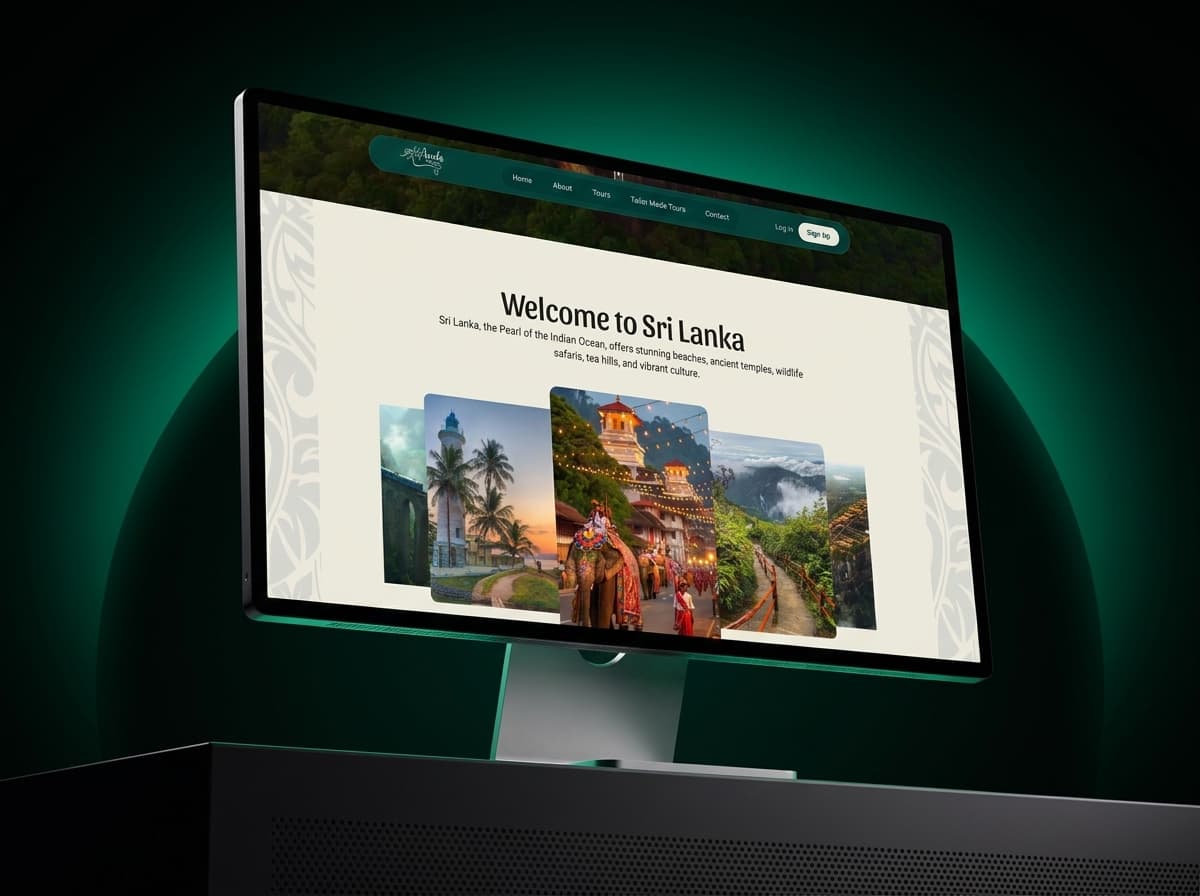 The destinations introduction, with the Sri Lanka gallery
