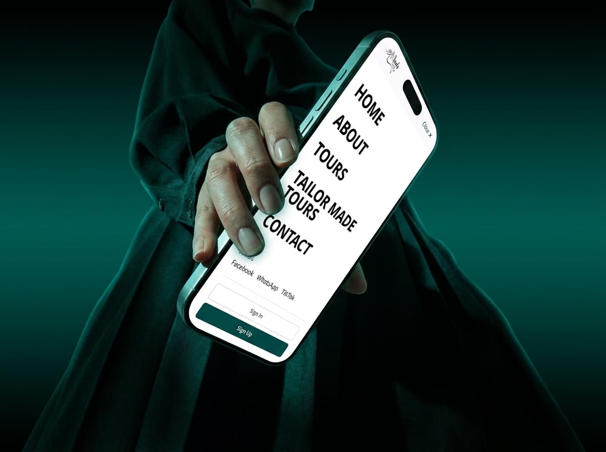 Mobile navigation, with sign-in and sign-up