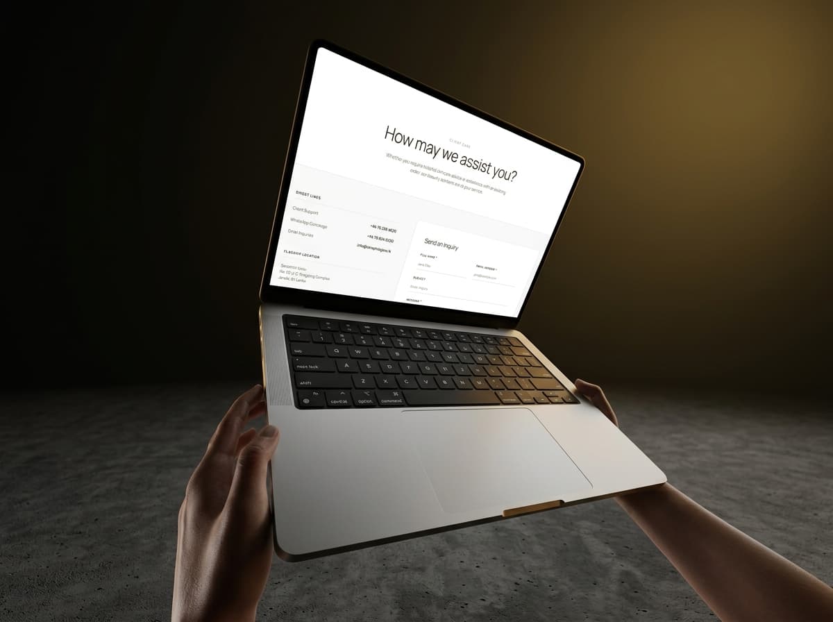 The client care and enquiry page